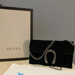 Dionysus Velvet Logo Mini bag on Chain